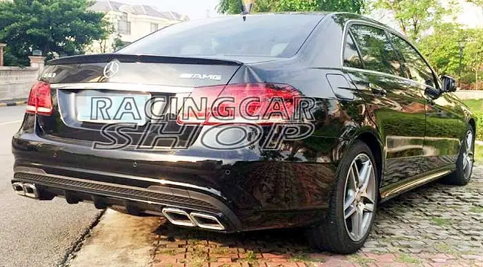 E63 Style Black Series diffuser/Exhaust Tips combo For Mercedes W212 E-Class E200 E220 E250 E300 E350  E500 E550 AMG Sport Bumper 2014UP