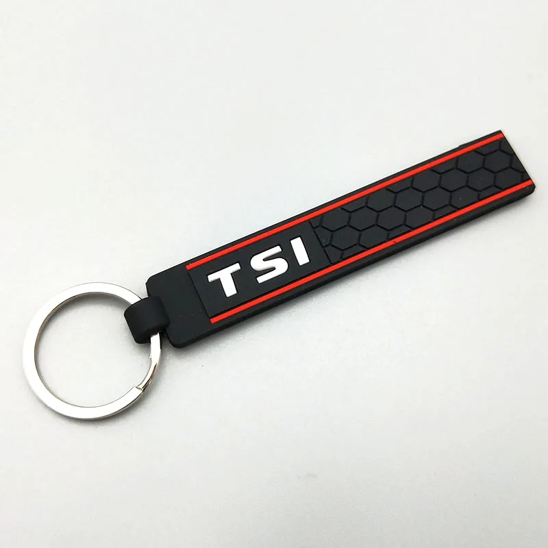 New design word Dont Touch My Key For Volkswagen polo passat b5 golf 4 5 6 MK6 Eos Bora Beetle TSI Silicone car key cover case - Название цвета: key chain