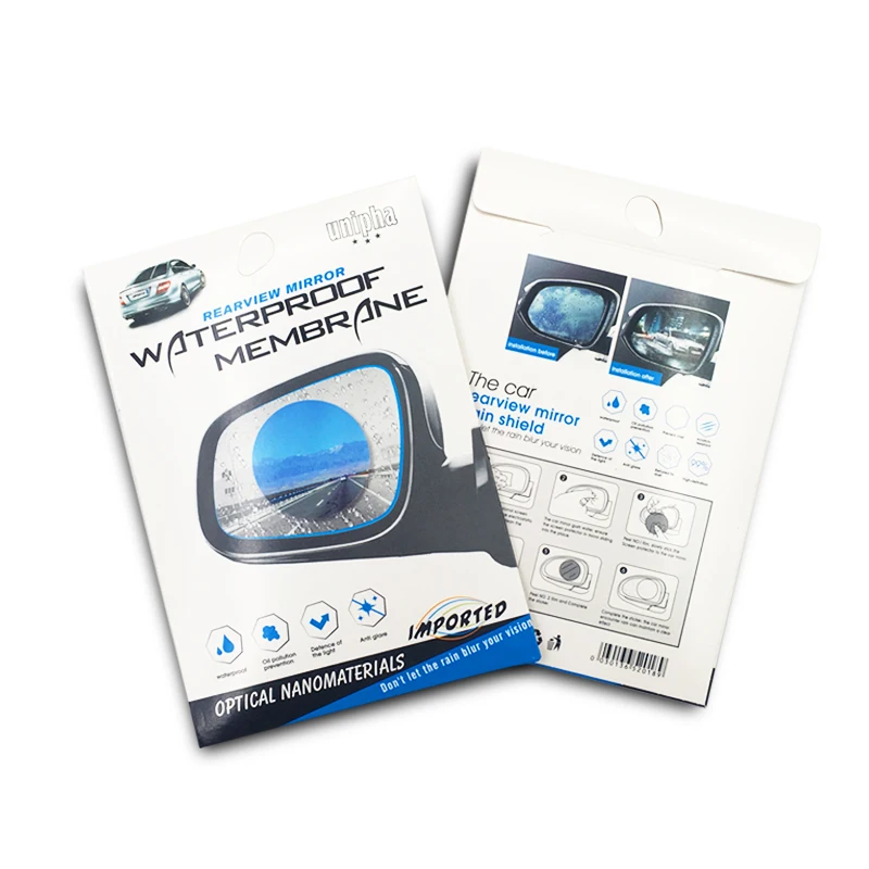 2PCS Car Rearview Mirror Window Protective Film Anti Fog Clear Rainproof Rear View Mirror Protective Soft Film Auto Accessories