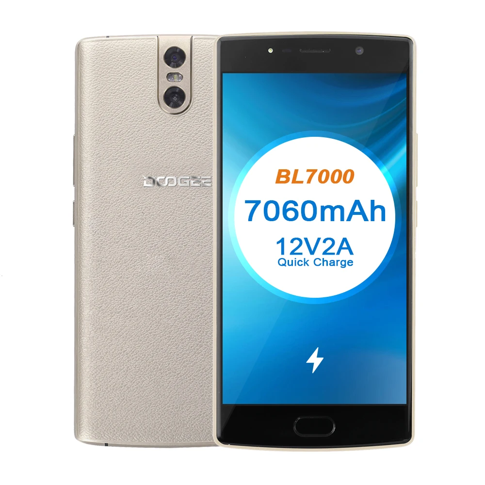 DOOGEE BL7000 7060 мАч 12V2A Быстрая зарядка 5,5 ''FHD MTK6750T Восьмиядерный 4 Гб ОЗУ 64 Гб ПЗУ смартфон Двойная камера 13,0 МП Android 7,0