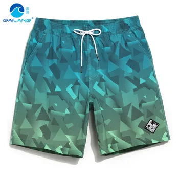 

Gailang board shorts couples beach surfing liner swimwear fitness bodybuilding swimming trunks Geometric mens bathing suit men