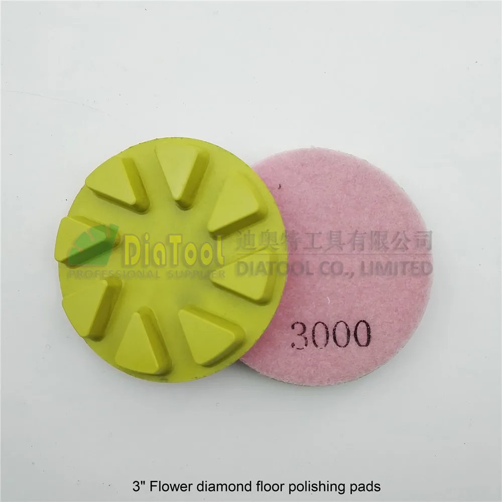 SHDIATOOL 4 шт. 80 мм#3000 Алмазный пол шлифовальный диск цветок тип " алмазный шлифовальный круг с полимерной связкой полировальные подложки для пола