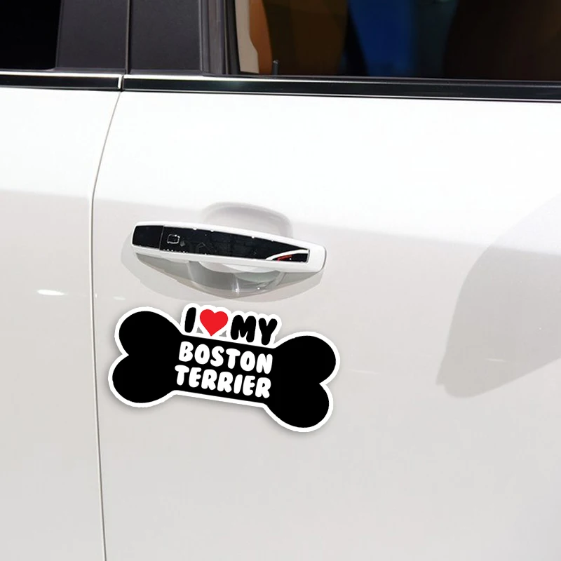 YJZT 15*7 1 см I Heart My Boston Terrier Dog Bone PVC автомобильные наклейки на бампер наклейки|car stickers