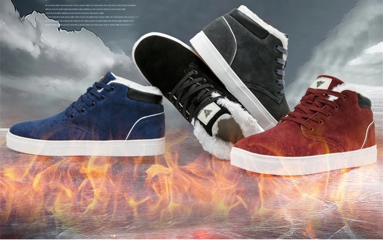 DESERT RAM Brand Men's Winter Shoes Man Big Size Sneaker Mens Ankle Suede Boots Men Boot Warm Fur Male Classic Casual Snow Bot (2)