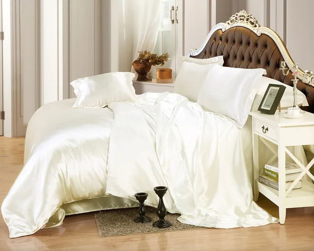 Buy Silk Black Satin Bedding Sets Solid Satin Duvet