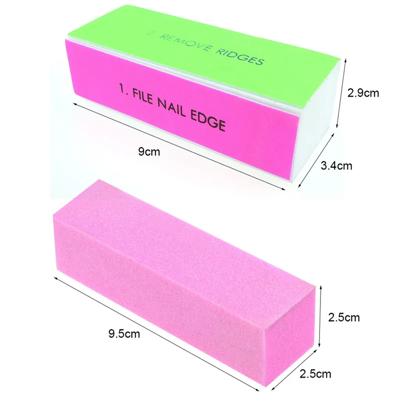 YBLNTEK 6 шт. пилочки для ногтей Кисти для маникюра, чистящие кисти для ногтей, пилочка для ногтей, прочные накладки для ногтей, буферная Зернистость