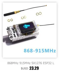 868 МГц/915 МГц LoRa ESP32 OLED Wifi SX1276 модуль IOT макетная плата с антенной для Arduino электронный Diy комплект PCB