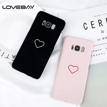 

Lovebay Phone Case For Samsung Galaxy S9 S8 Plus S7 Edge Note 8 Fashion Love Heart Painted Couples UltraThin Hard PC Cover Cases
