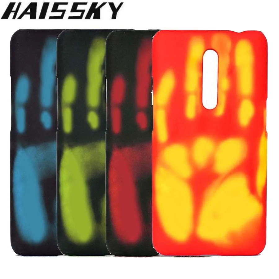 

HAISSKY Original Oneplus 6 7 Pro Case Thermal Sensor Heat Sensitive Case Cover One Plus Six Color Change Oneplus 6 Phone Fundas