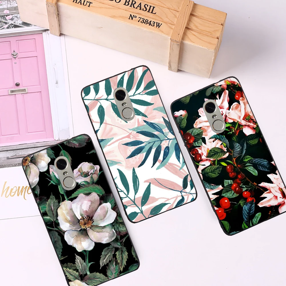 Phone Cover For Xiaomi Note 7 Case Soft Silicone Love Heart Fish Flamingo Floral Bag Redmi Play Funda Capa |