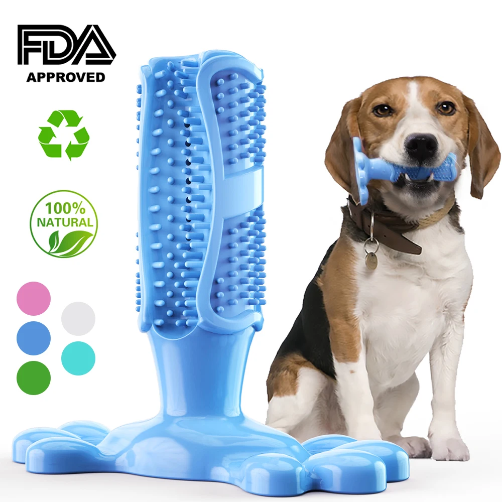 

Dog Teeth Cleaning Chew Toys Rubber Toothbrush Stick Bite Resistant Brushing Stick For Puppy