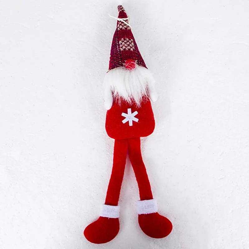 Рождественский подарок Санта Клаус Плюшевая кукла для детей детская Рождественская елка украшения кулон аксессуары - Цвет: RD