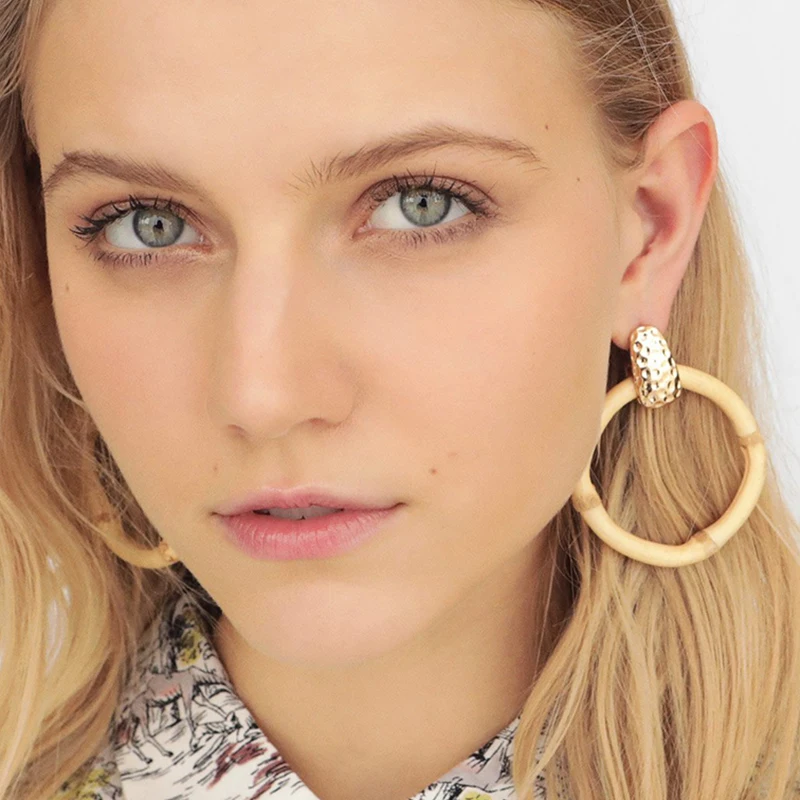 

FASHIONSNOOPS ZA Statement Metal Drop Earrings Trendy Jewelry Elegant Geometric Dangle Pendant Earring For Women Mexed EARRINGS