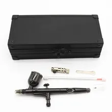 HT-192 многоцелевой гравитационный корм двойного действия Аэрограф Комплект 0,3 мм 8cc распылитель с подарочной коробкой