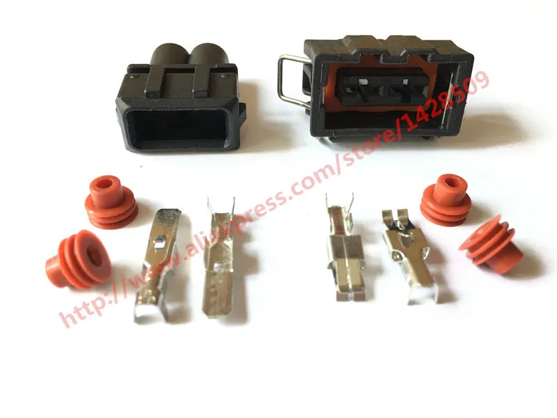 20 Set 2 Pin Female Male Kit Sound Horn Connector Wire Harness Auto