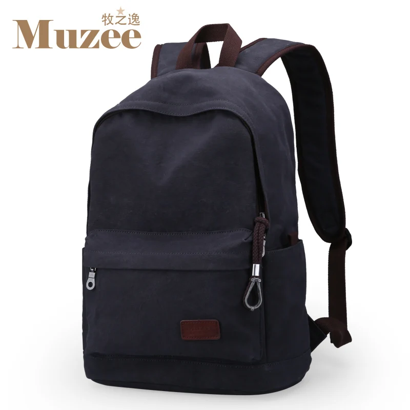 2016 Men Male Canvas Backpack College Student School Backpack Bags for Teenagers Vintage Mochila Casual Rucksack Travel Daypack
