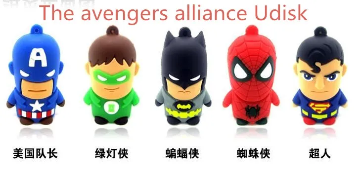 

Real capacity Superman Spiderman Batman CaptainAmerica Usb flash Drive 32GBMemory Stick 16GB 8GB 4GB usb pen drive 64GB freeship