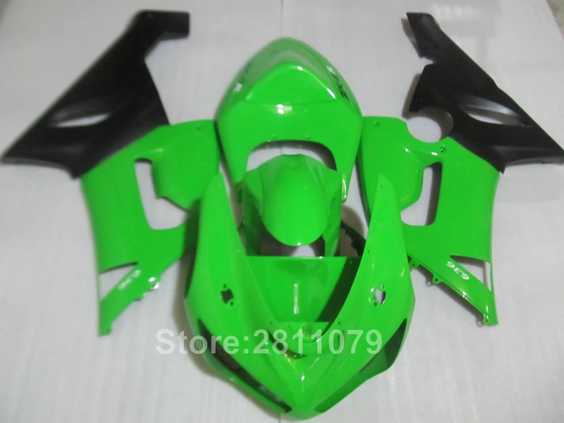 

Motorcycle fairing kit for Kawasaki Ninja ZX6R 05 06 green black fairings set ZX6R 2005 2006 KY21