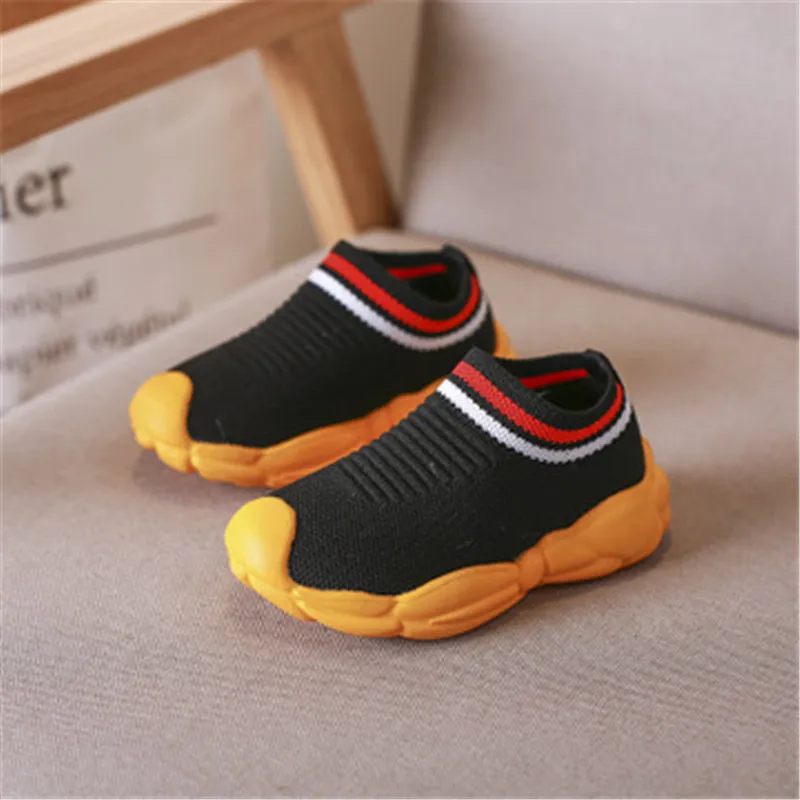 2019 Spring Children Black Casual Fashion Trainer Baby Boy High Top Sneaker Toddler Girl Brand Breathable Sport Shoe S8V49 | Детская