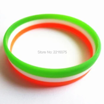 

1000pcs Tri-color layer stripe Flag World Cup Italy wristband silicone bracelets free shipping by DHL express