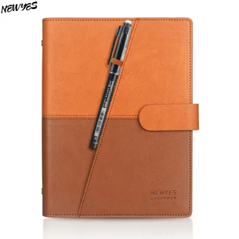 

Newyes Microwave Erasable Notebook Paper Reusable Smart Wirebound Leather Notebook Cloud Storage Flash Storage App Connection A5