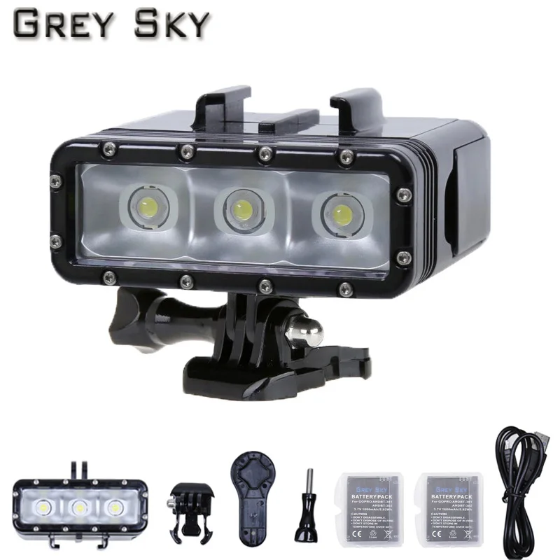 

Go pro 5 Diving flashLight lamp Waterproof LED Flash Video Light For GoPro Hero 5 4/3+,SJCAM SJ4000 6000 SJ7000/Xiaomi Yi