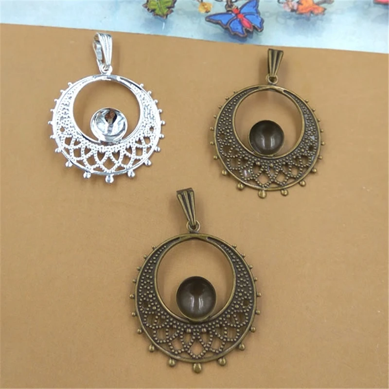 10 Pcs 8MM Pendant Blank Base Wholesale Brass Material DIY Handmade