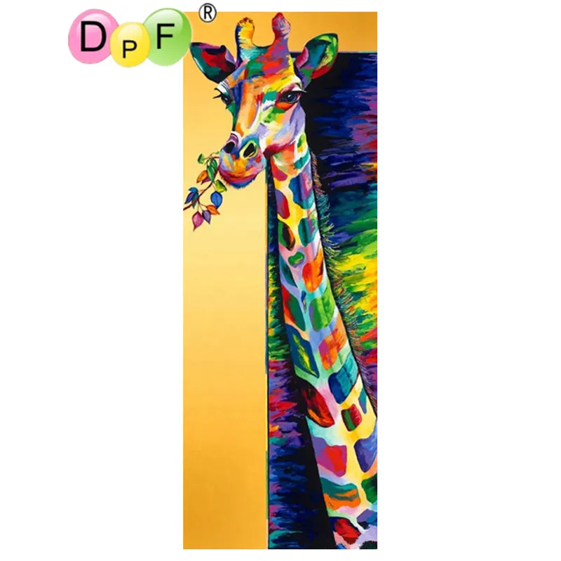 

DPF 5D Diy Diamond Painting Animal Cross Stitch Diamond Embroidery Mosaic Pictures Colour giraffe pasted diamant painting