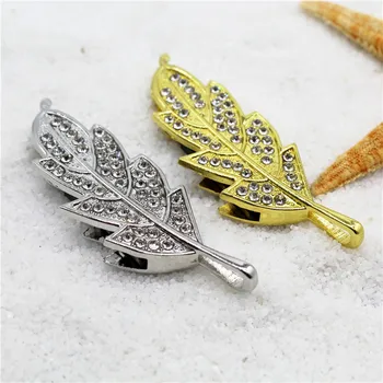 

TEXT ME crystal Gold silver Leaves model usb2.0 4GB 8GB 16GB pen drive USB Flash Drive creative 32GB Pendrive