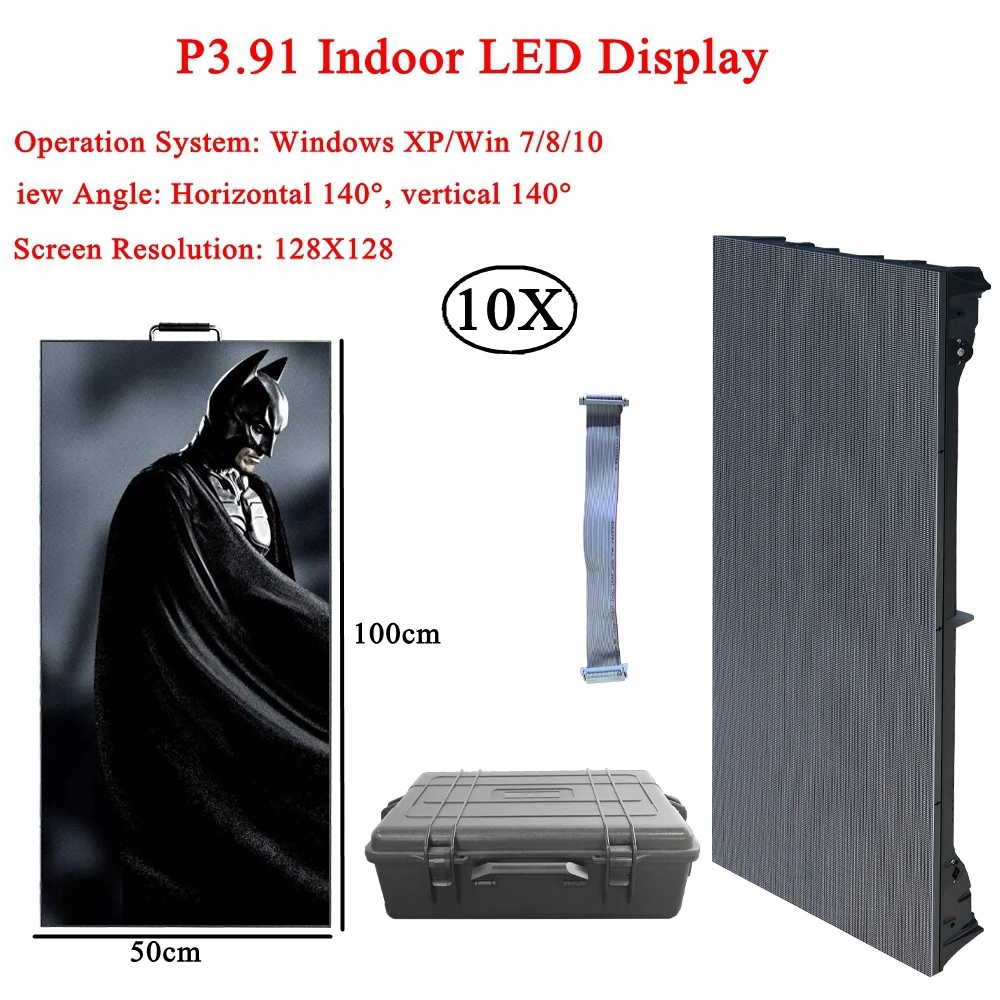 

10Pcs/Lot Indoor P3.91 DJ Party Disco Advertising Rental Full Color LED Display LED Video Wall Panel 128x128 Pixels Led Display
