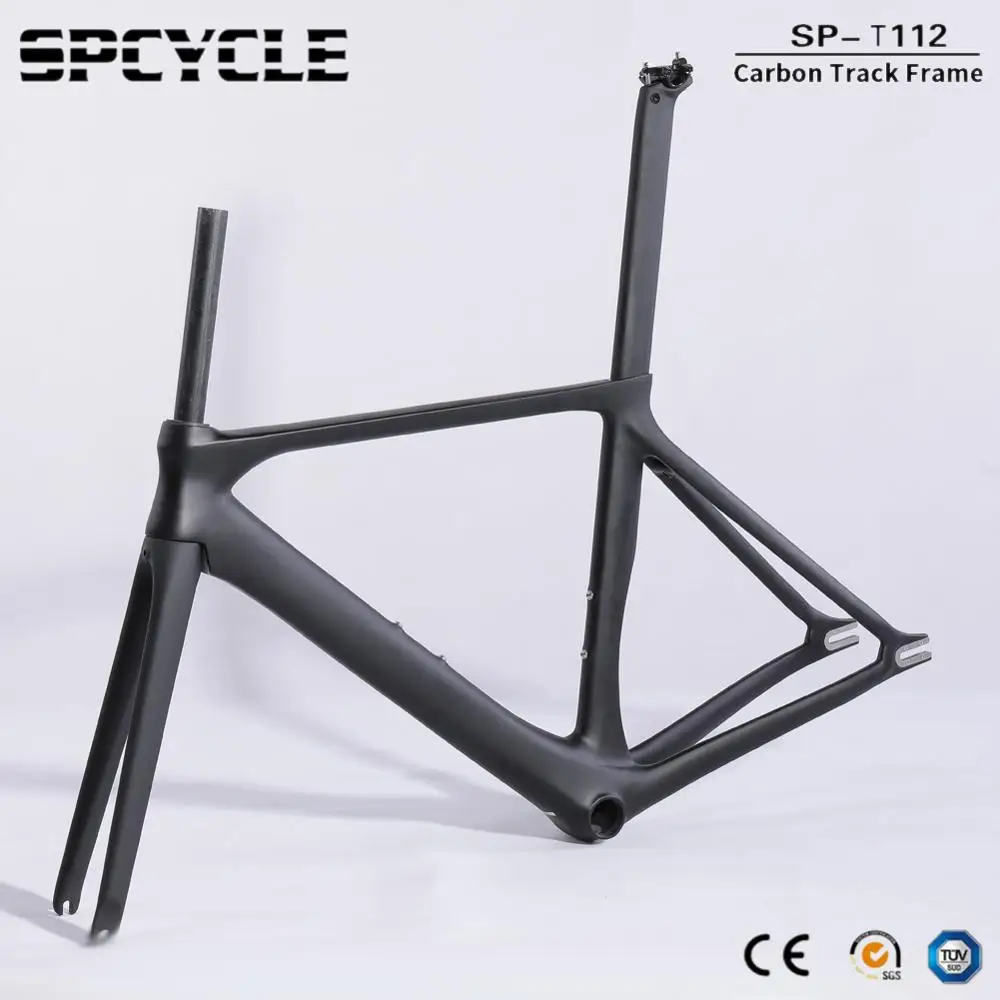 Best Spcycle Full Carbon Track Bike Frame 2019 New Fixed Gear Bicycle Carbon Frameset T1000 Carbon Road Bicycle Frames BB86 3