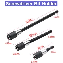 1 шт. 60 мм 100 мм 150 мм БЫСТРОРАЗЪЕМНАЯ Отвертка Держатель Бит удлинитель 1/4 дюйма шестигранный хвостовик