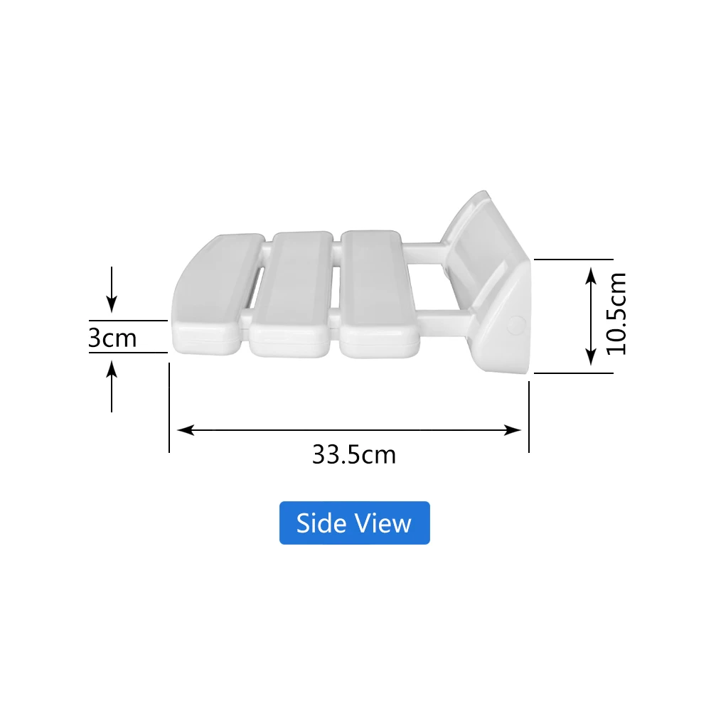 Vagsure настенное сиденье для душа подходит для крыльца балкона складной стул для ванной комнаты Экономия пространства Туалет белый стул