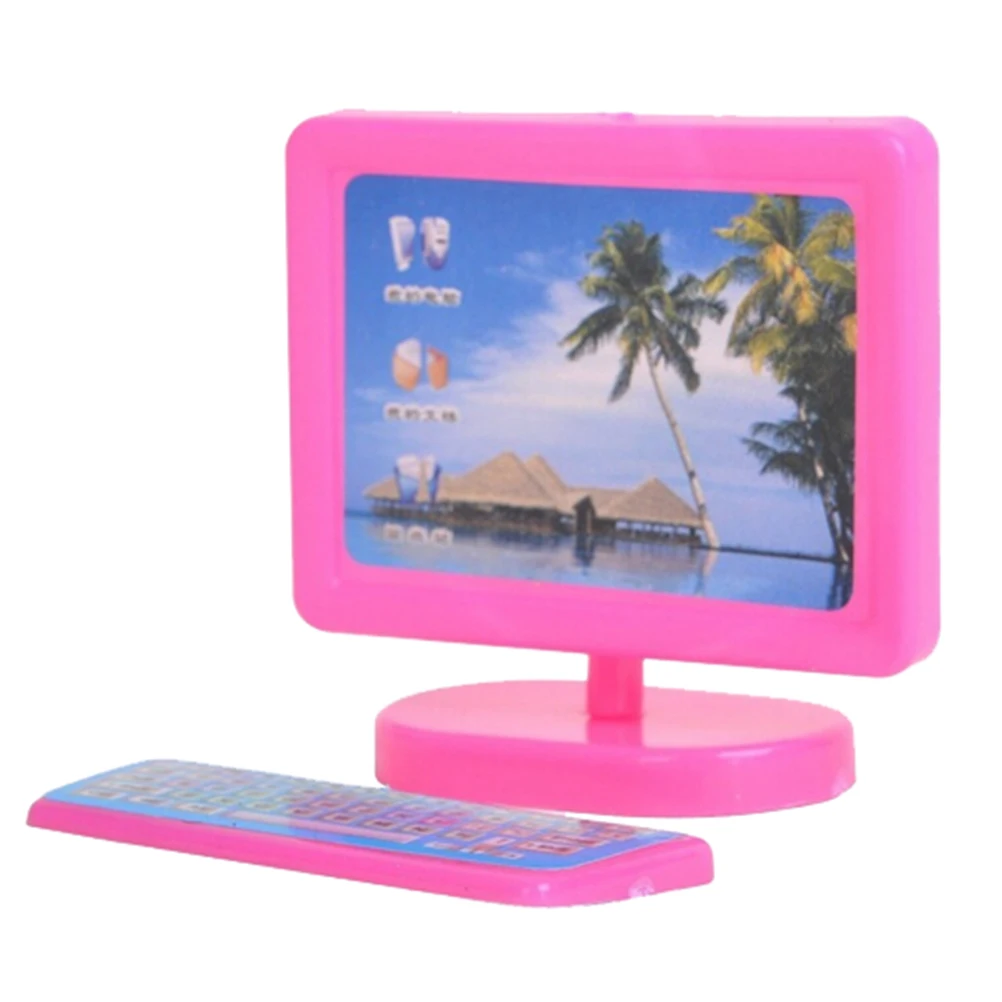 

1 Set Dollhouse Miniature Modern Computer Furniture For Doll Children Toy Furniture for Dolls Creative Gift Random Color