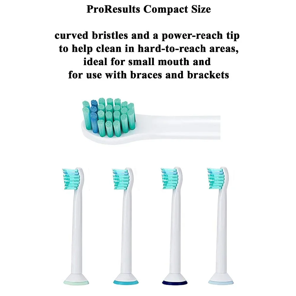 4 piezas reemplazo de Sonic cepilo de dientes para Philips Sonicare ProResults HX6024 cabe DiamondClean Flexcare серия Health