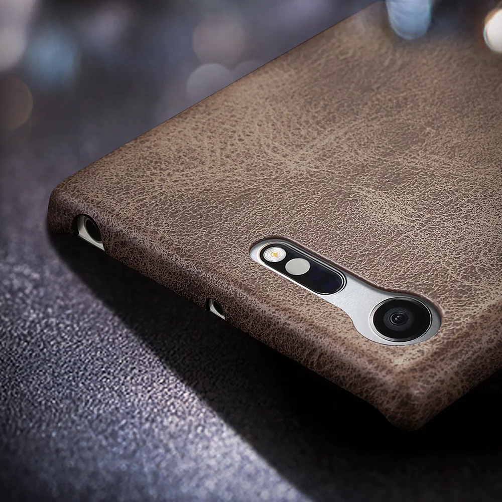 Luxury Vintage PU Leather Back Cover Case For Sony Xperia XZ2/XZ2 Premium Phone Soft edge X-level |