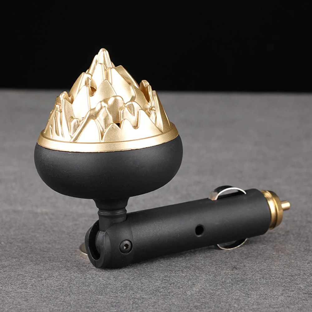 

Agilawood Clean Air Portable Plug In Aromatherapy Electronic Censer Chinese Style Car Incense Burner Black Decor Easy Use Unique