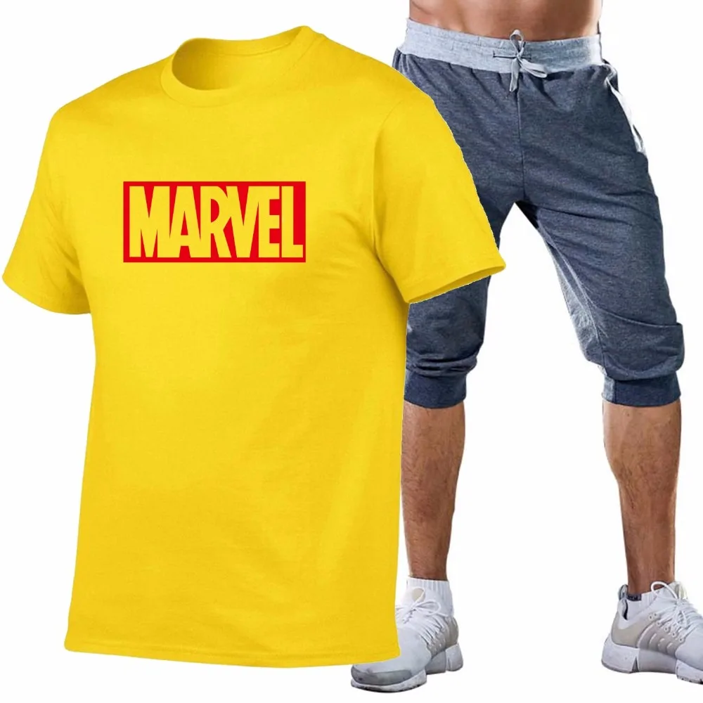2019 горячая Распродажа летняя повседневная футболка с короткими рукавами Marvel +