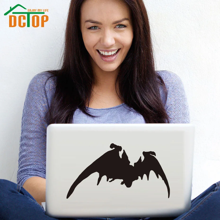 

DCTOP A Flying Bat Figure Silhouette DIY Wall Stickers Home Decor Self Adhesive Laptop Decals Removable Vinyl Sticker