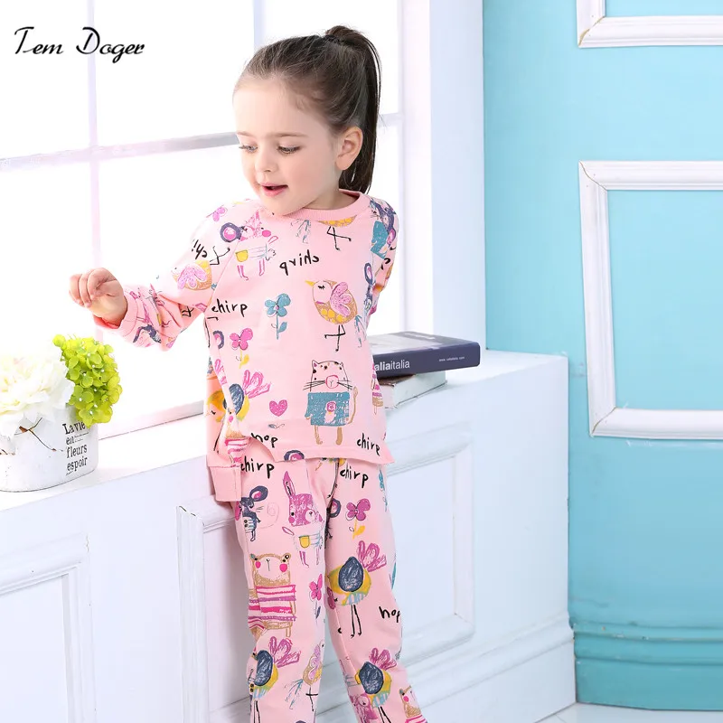 

Tem Doger Children Clothing Sets Toddler Clothes 2018 Spring Kids Sport Suits Girls Clothes Sets Long Sleeve Tracksuits For Girl