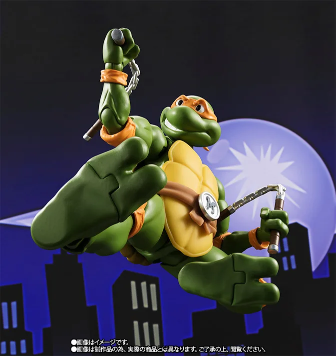 

S.H.Figuarts Michelangelo PVC Action Figures Collectible Model Kids Toys Doll Green Gold