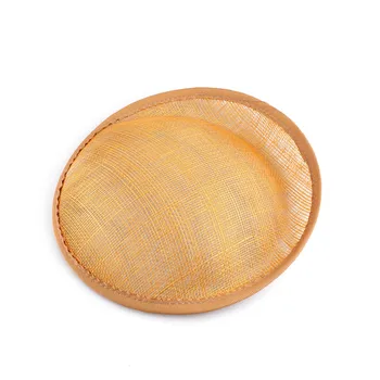 

8"/20cm glod sinamay fascinator base linen material hair accessories event cocktail DIY hair accessories 12pieces/lot MYQH018GL