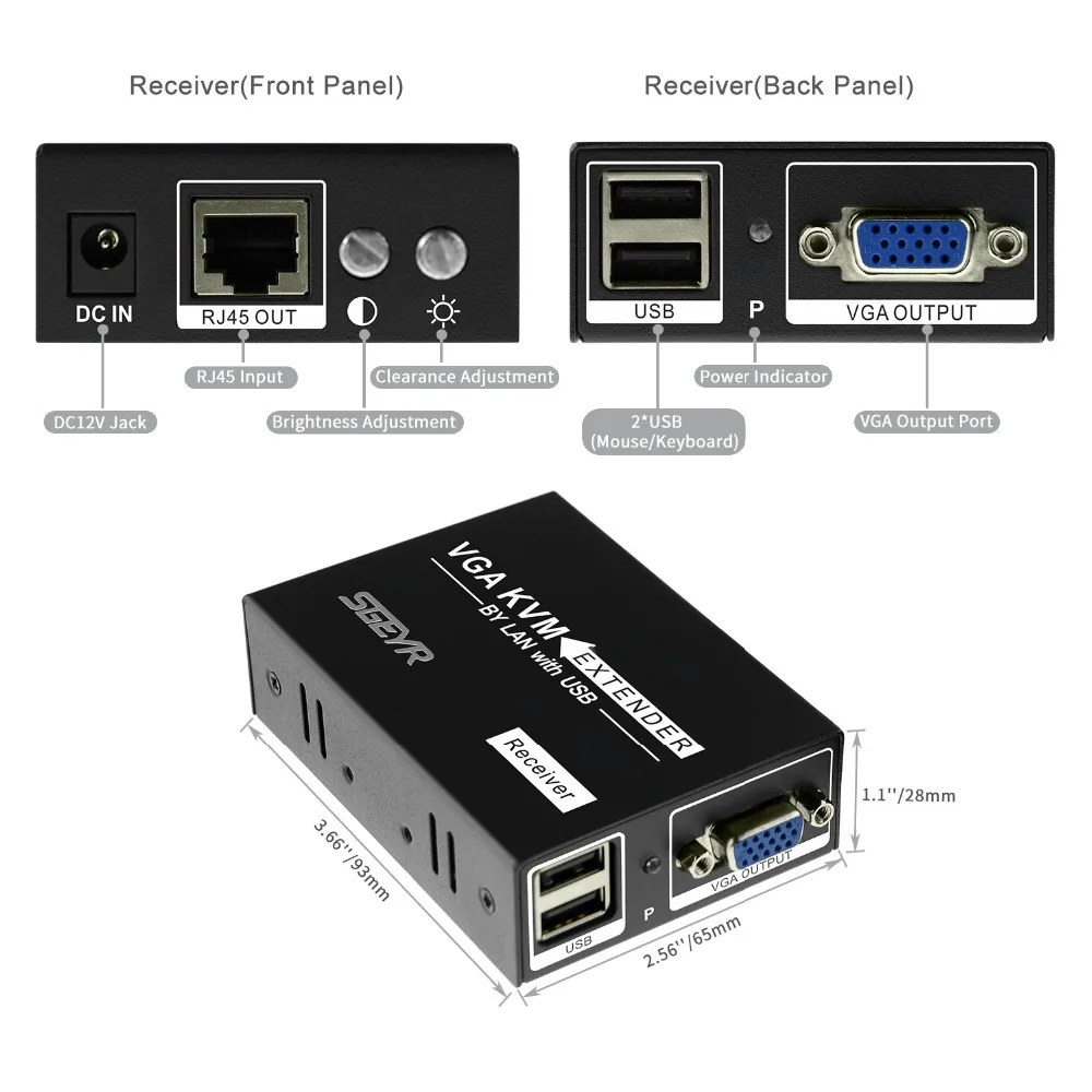 STEYR 200 meters VGA KVM Extender over UTP Cat5 Cable with PS/2,VGA Keyboard Mouse USB Extender STEYR 200 meters VGA KVM Extender over UTP Cat5 Cable with PS/2,VGA Keyboard Mouse USB Extender