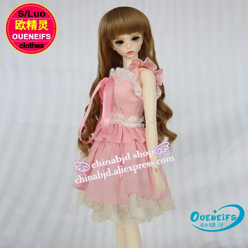BJD одежда 1/4 Кукла тело девушка розовый без рукавов килт платье для Minifee Fairyland тело YF4-22 куклы аксессуары