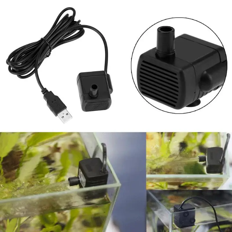 Мини аквариумный водяной насос DC 5V USB мотор для аквариума аквариум погружной