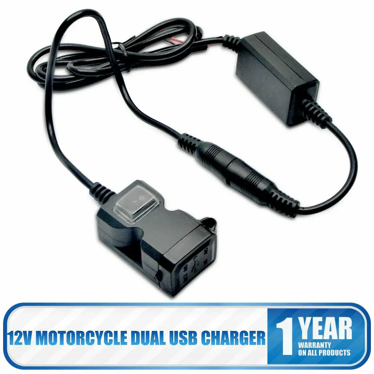 12 В мотоцикл адаптер Dual USB зарядное устройство разъем Вольтметр для напряжения для автомобиля лодка