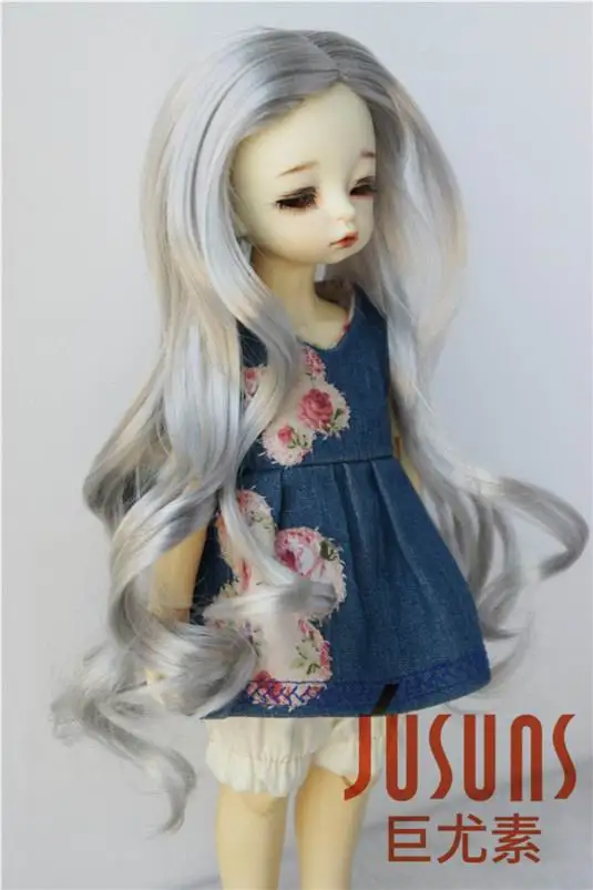 JD028B 1/6 длинный курчавый BJD синтетический, мохеровый, для куклы парики 6-7 дюймов YOSD Модная Кукла парик для шарнирной куклы аксессуары