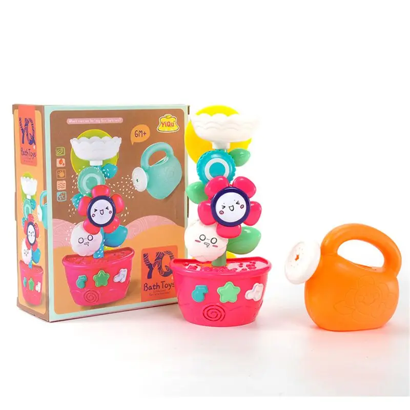 Fill Flow And Spin Flower Bath Toys With Watering Pot For Toddlers Babies Kids 1 2 3 Year Old Boys Girls Bathtub Toys Bath Wall Fill Flow And Spin Flower Bath Toys With Watering Pot For Toddlers Babies Kids 1 2 3 Year Old Boys Girls Bathtub Toys Bath Wall
