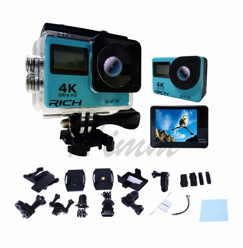 Спортивная камера T350 4K 2 0 дюйма WiFi 30FPS 16MP H.264 30m Водонепроницаемая 170
