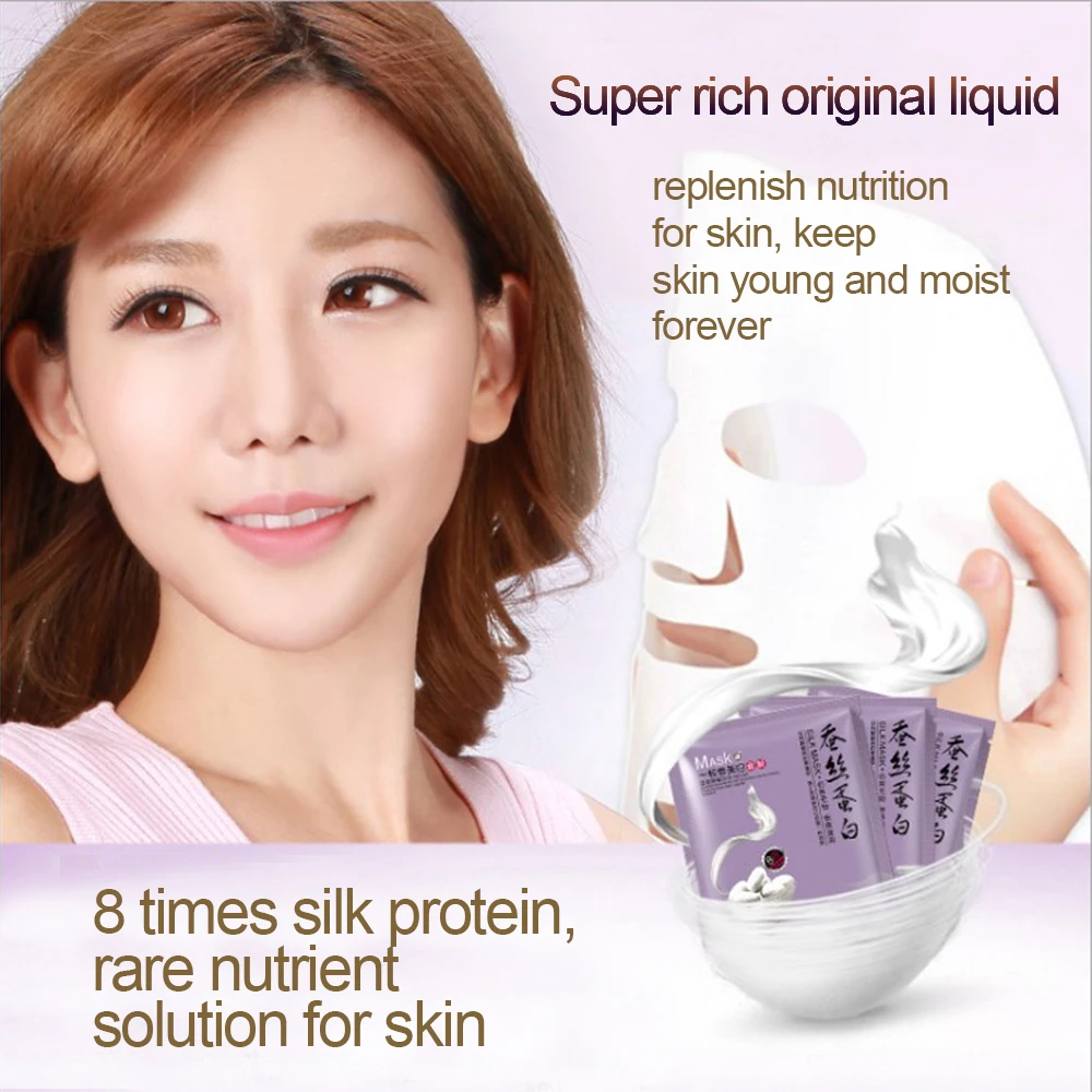 

Dropship 1pc Silk Protein Moisturizing Mask Multi-function for Face Care Whitening Oil Control Skin Wrinkle Acne Remove TSLM2
